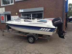 Fletcher Arrowsport 16,90hp Mercury & Trailer (click for enlarged image)
